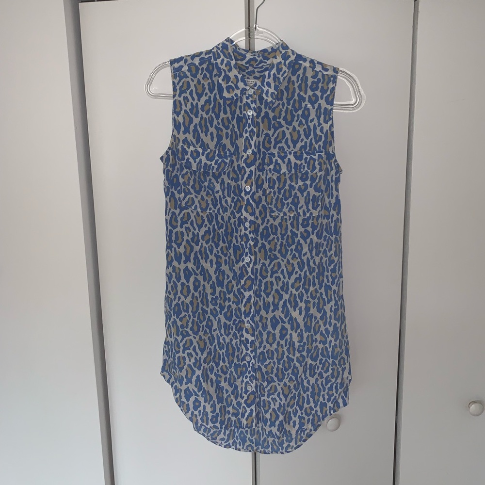 Equipment Femme Silk Sleeveless Shirt Dress